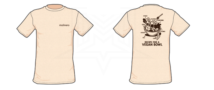 T-Shirt Vegan Bowl creme