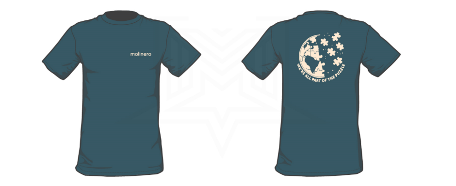 T-Shirt Puzzle Petrol